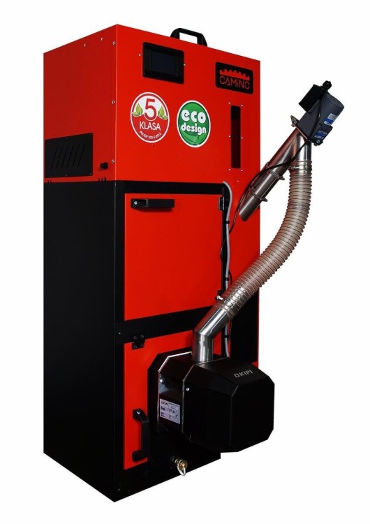 Camino 4 Slim 15kw + ecoMAX 920 - żeliwny kocioł na pellet - No Limits Energy Łukasz Wolski