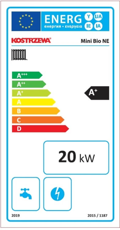 etykieta energetyczna Mini Bio NE 20 - No Limits Energy Łukasz Wolski